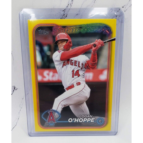 2024 Topps Series 1 Logan O’Hoppe Future Stars Yellow #298 Los Angeles Angels - Picture 1 of 4